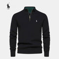 Pullover a coste con chiusura a mezza zip™
