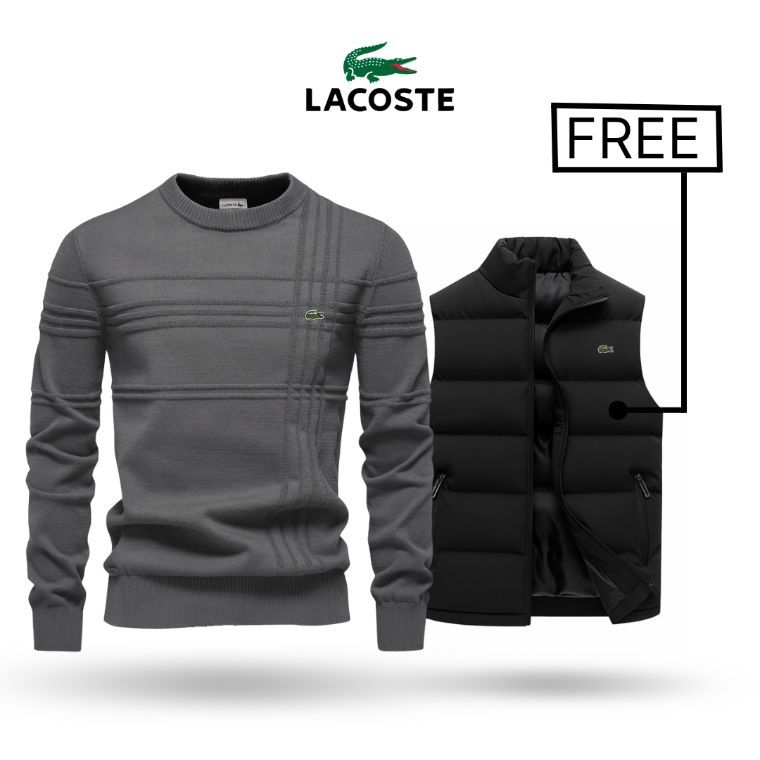 LACOSTE | プレミアムセーター + スタイリッシュなベスト 無料