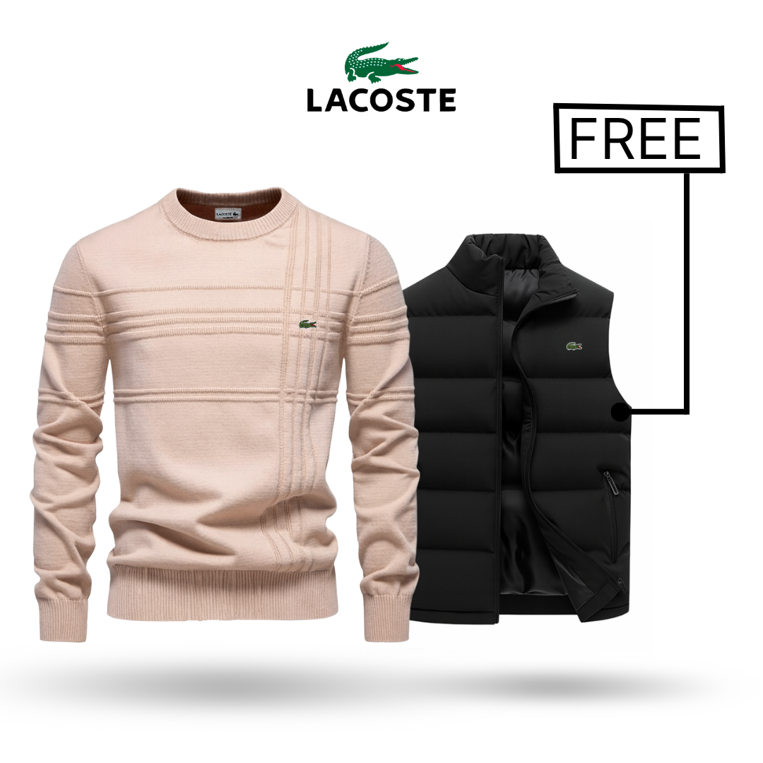 LACOSTE | プレミアムセーター + スタイリッシュなベスト 無料
