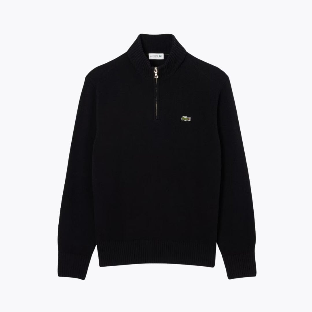 LC ジップ付き ハイネック カーデッドウール セーター