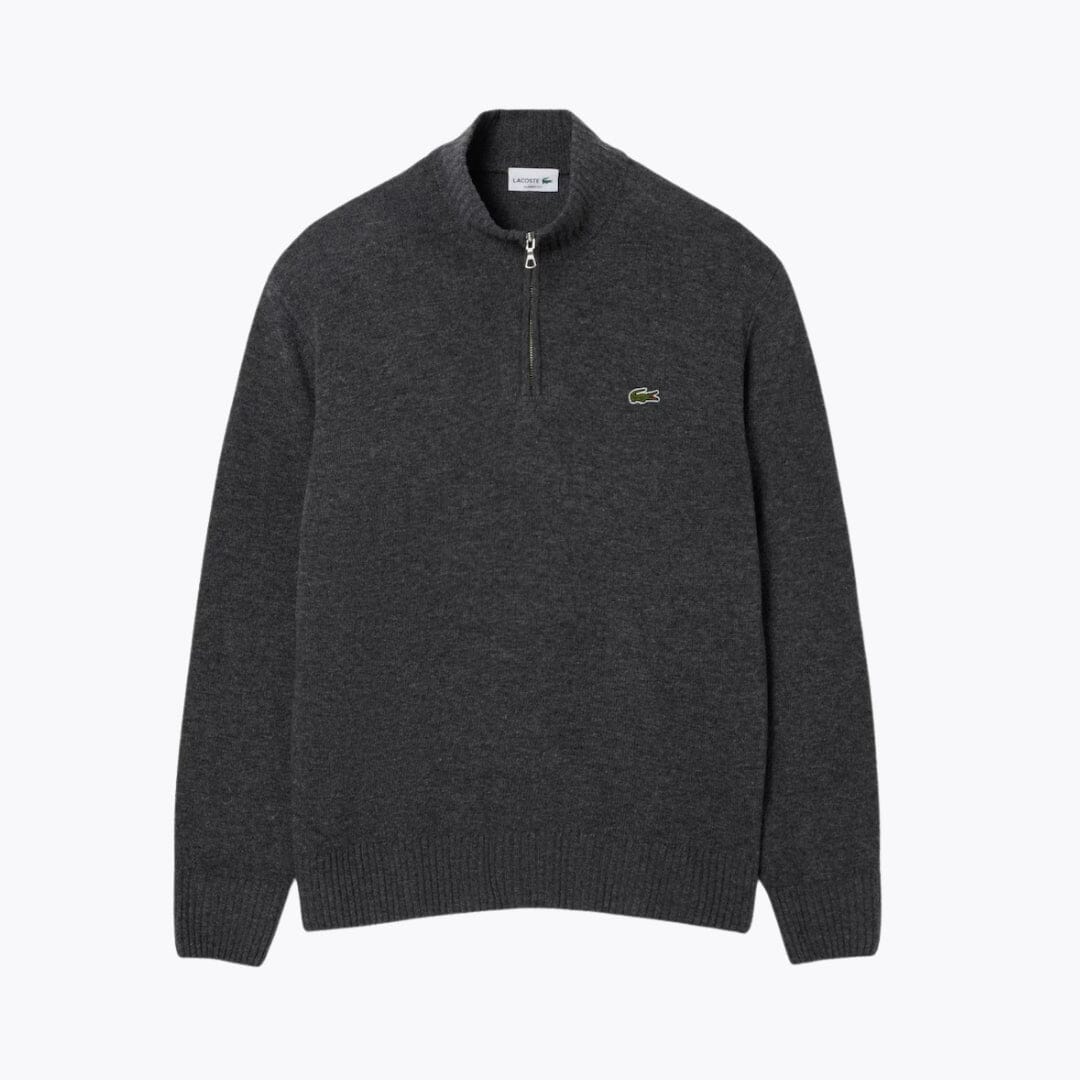 LC ジップ付き ハイネック カーデッドウール セーター