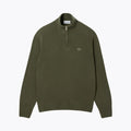 LC Zipped High Neck Carded Wool Sweater