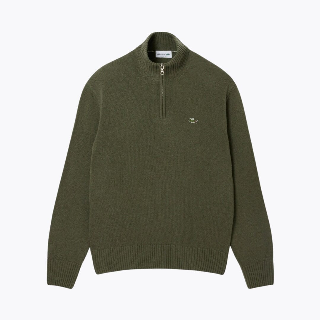 LC ジップ付き ハイネック カーデッドウール セーター