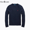 Maglione in cotone a trecce RL