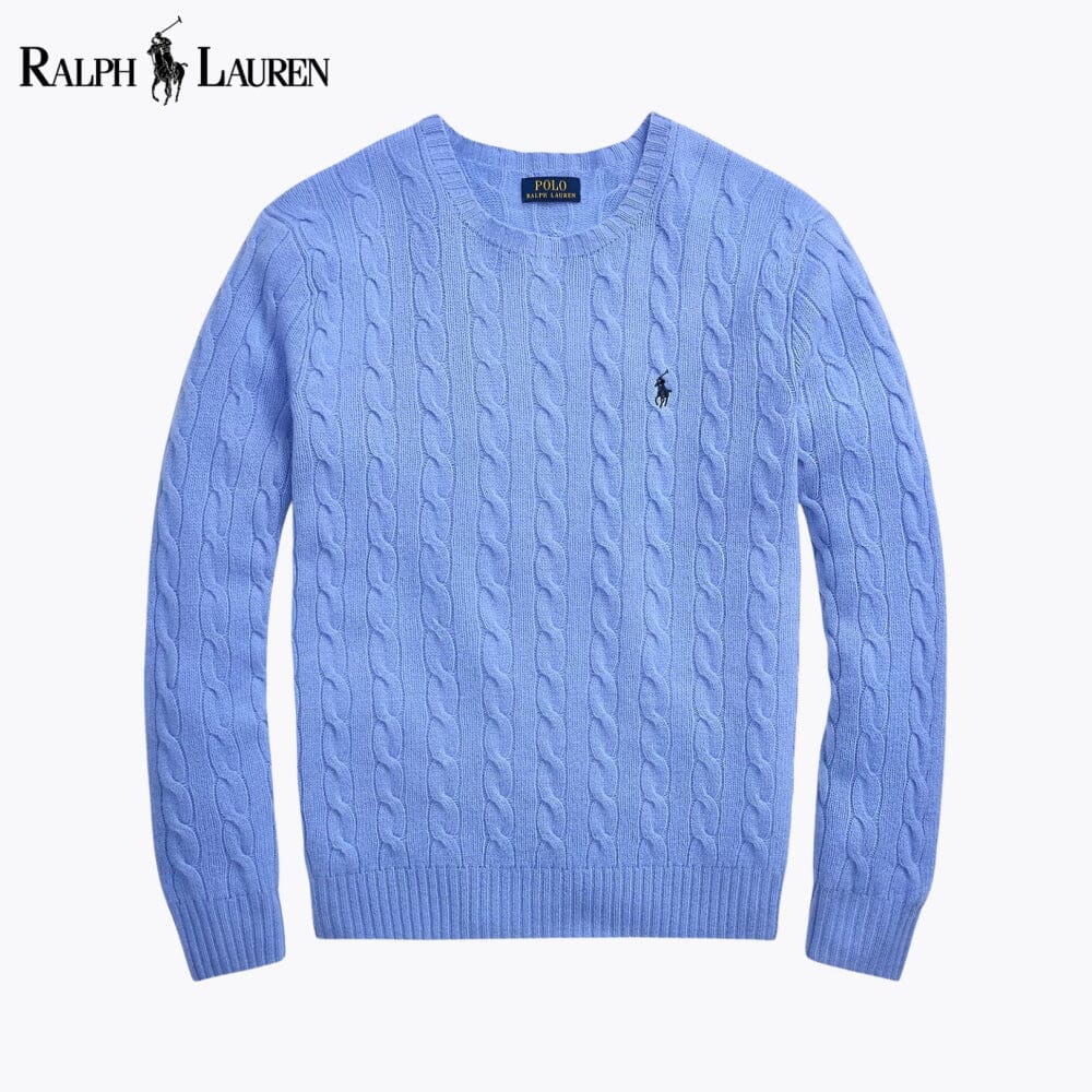 Maglione in lana e cashmere lavorato a trecce RL
