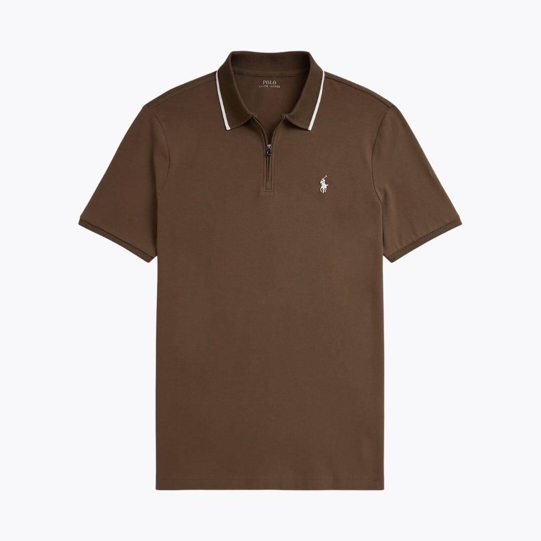 RL poloshirt i strækbart mesh med Classic Fit