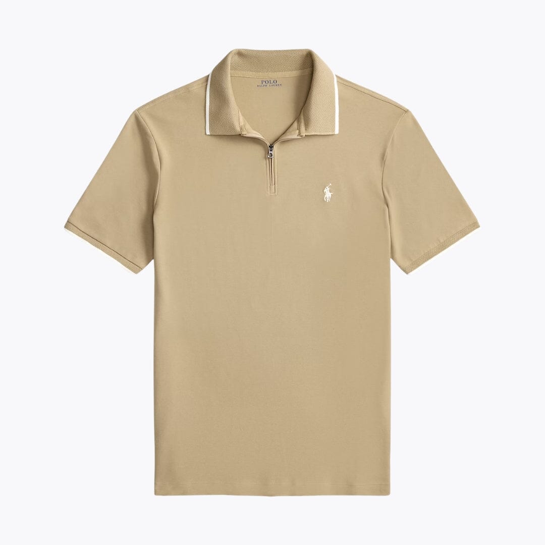RL poloshirt i strækbart mesh med Classic Fit