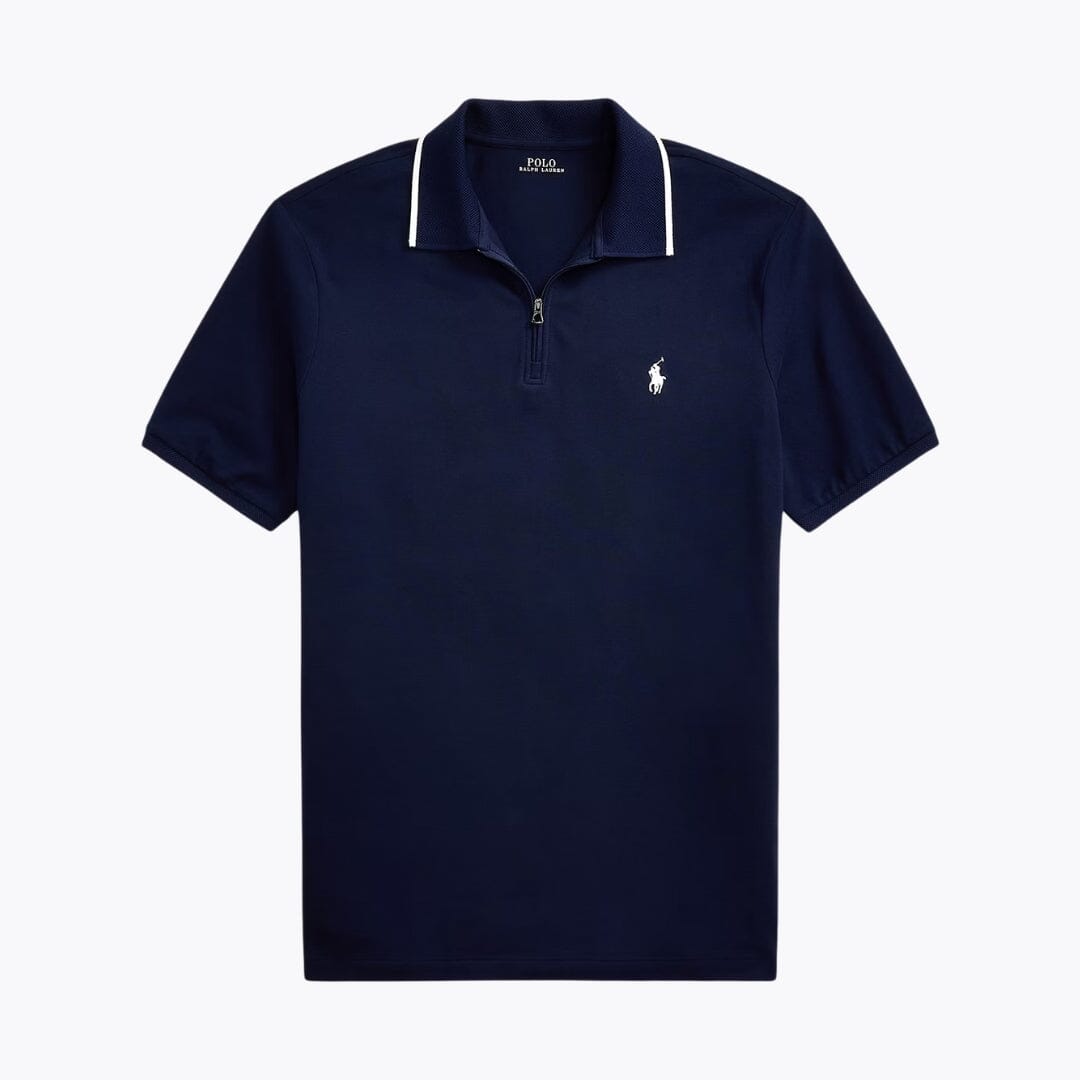 Tricou polo RL cu croială clasică, din plasă elastică