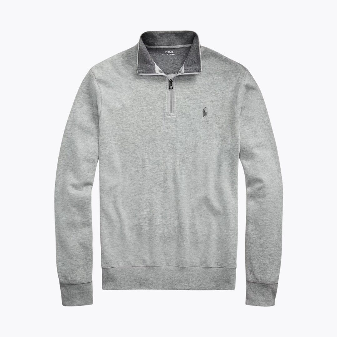 RL luxuriöser Jersey-Pullover mit Viertelreißverschluss