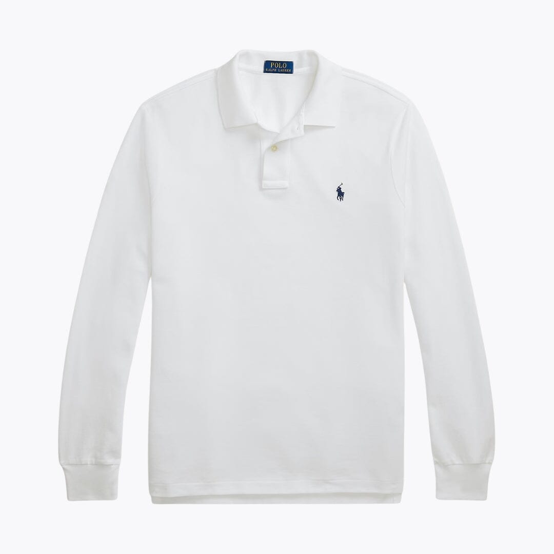 RL Mesh-Polohemd mit langen Ärmeln