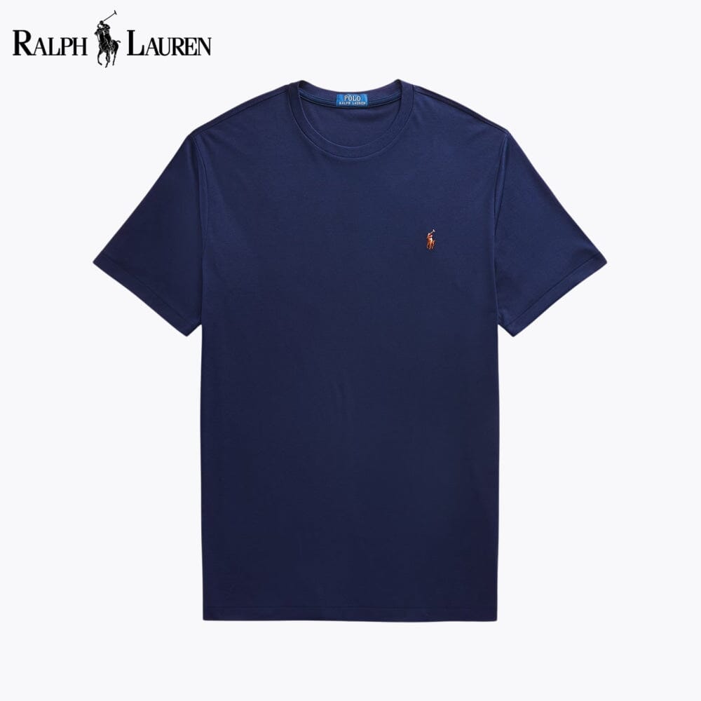 RL T-Shirt aus weicher Baumwolle mit Rundhalsausschnitt