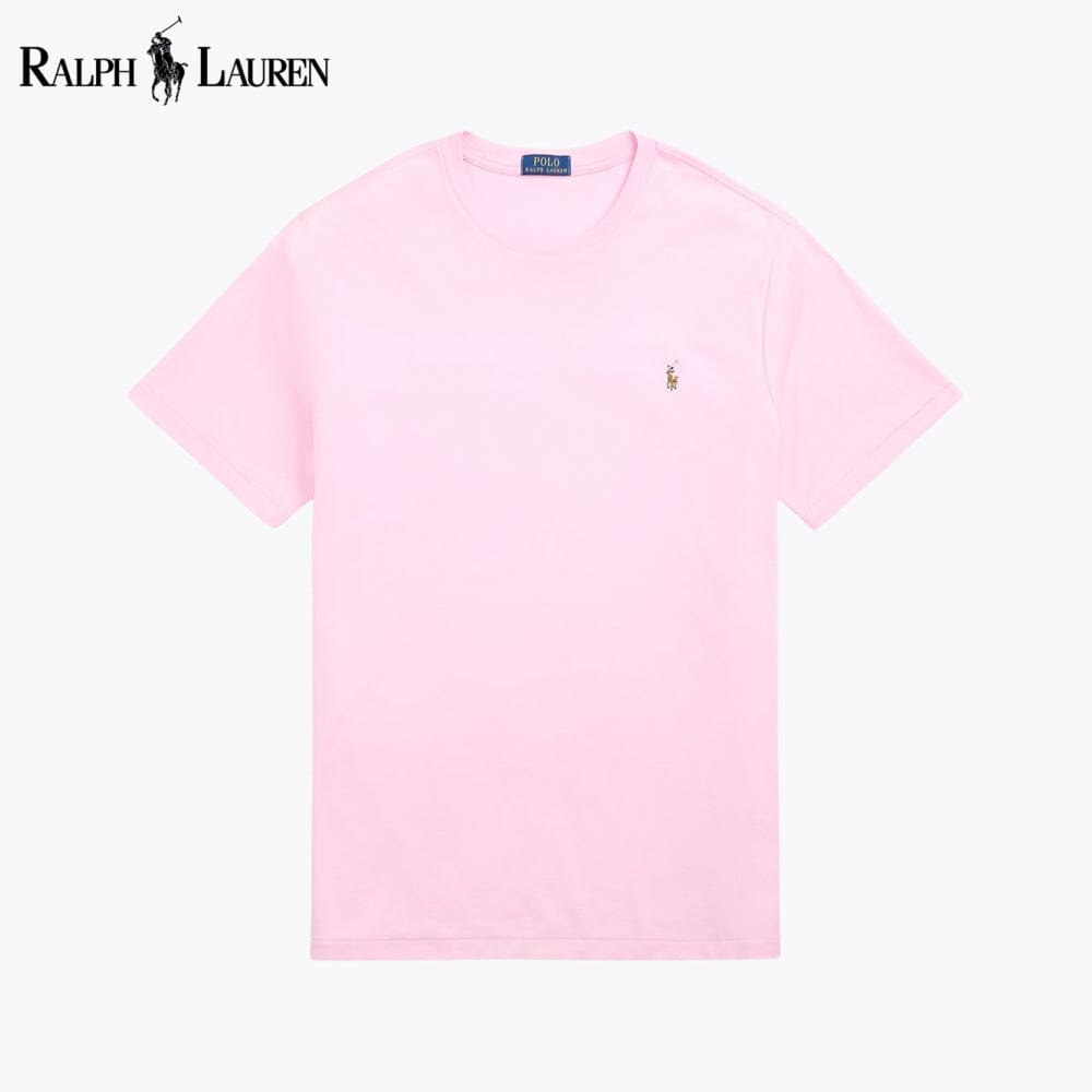 RL T-Shirt aus weicher Baumwolle mit Rundhalsausschnitt