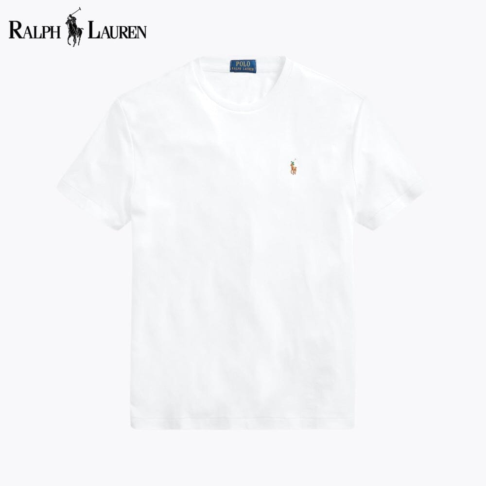 RL T-Shirt aus weicher Baumwolle mit Rundhalsausschnitt