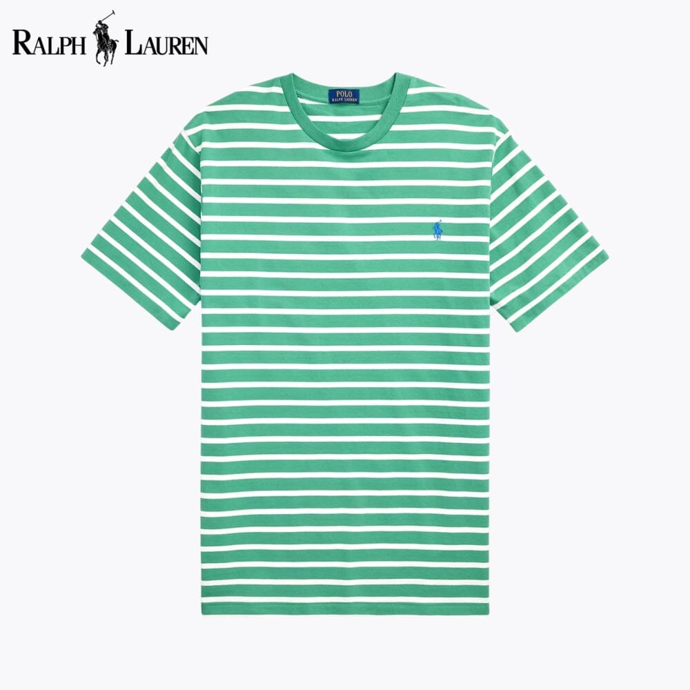 RL T-Shirt aus gestreiftem Jersey mit Rundhalsausschnitt