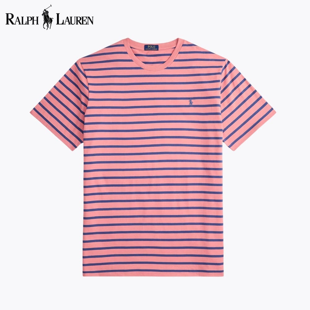 RL T-Shirt aus gestreiftem Jersey mit Rundhalsausschnitt