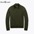 Maglione RL in lana lavabile con cerniera a un quarto