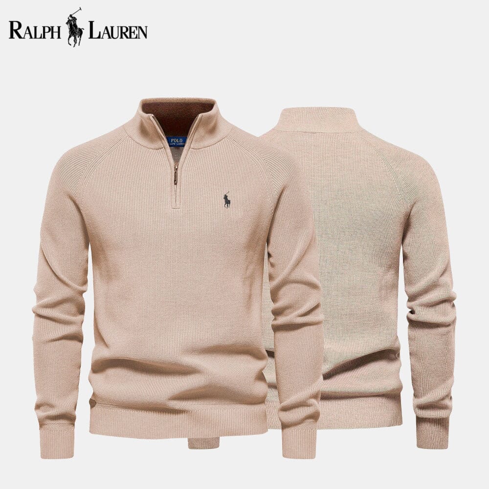 RL Strickpullover aus Wolle mit Reißverschluss