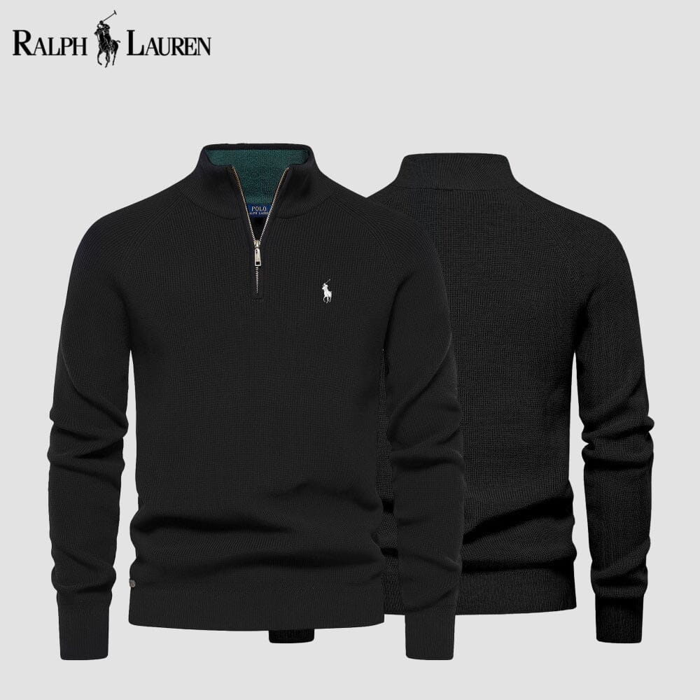 RL Strickpullover aus Wolle mit Reißverschluss