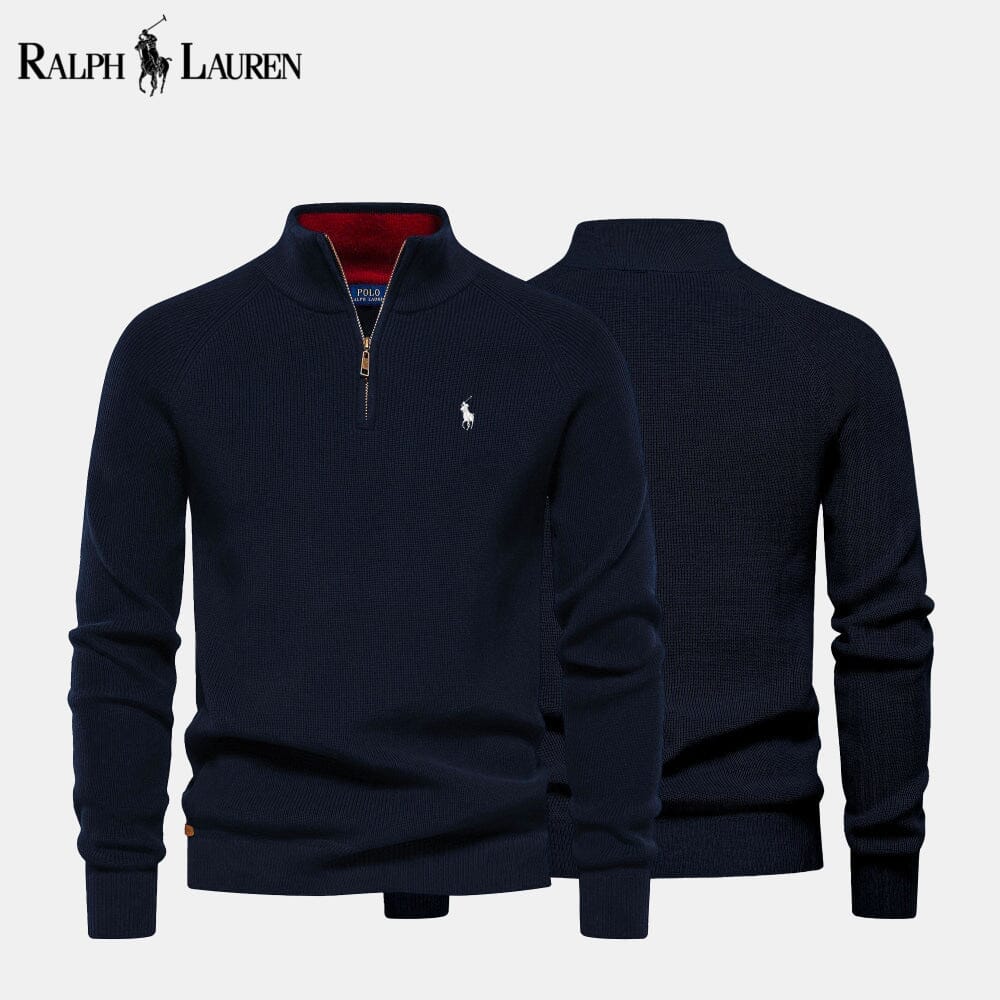 RL Strickpullover aus Wolle mit Reißverschluss