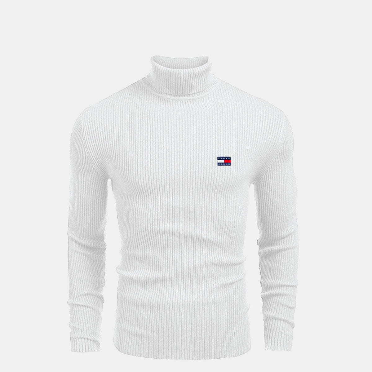 TH Turtleneck sweater i kabelstrikket uld