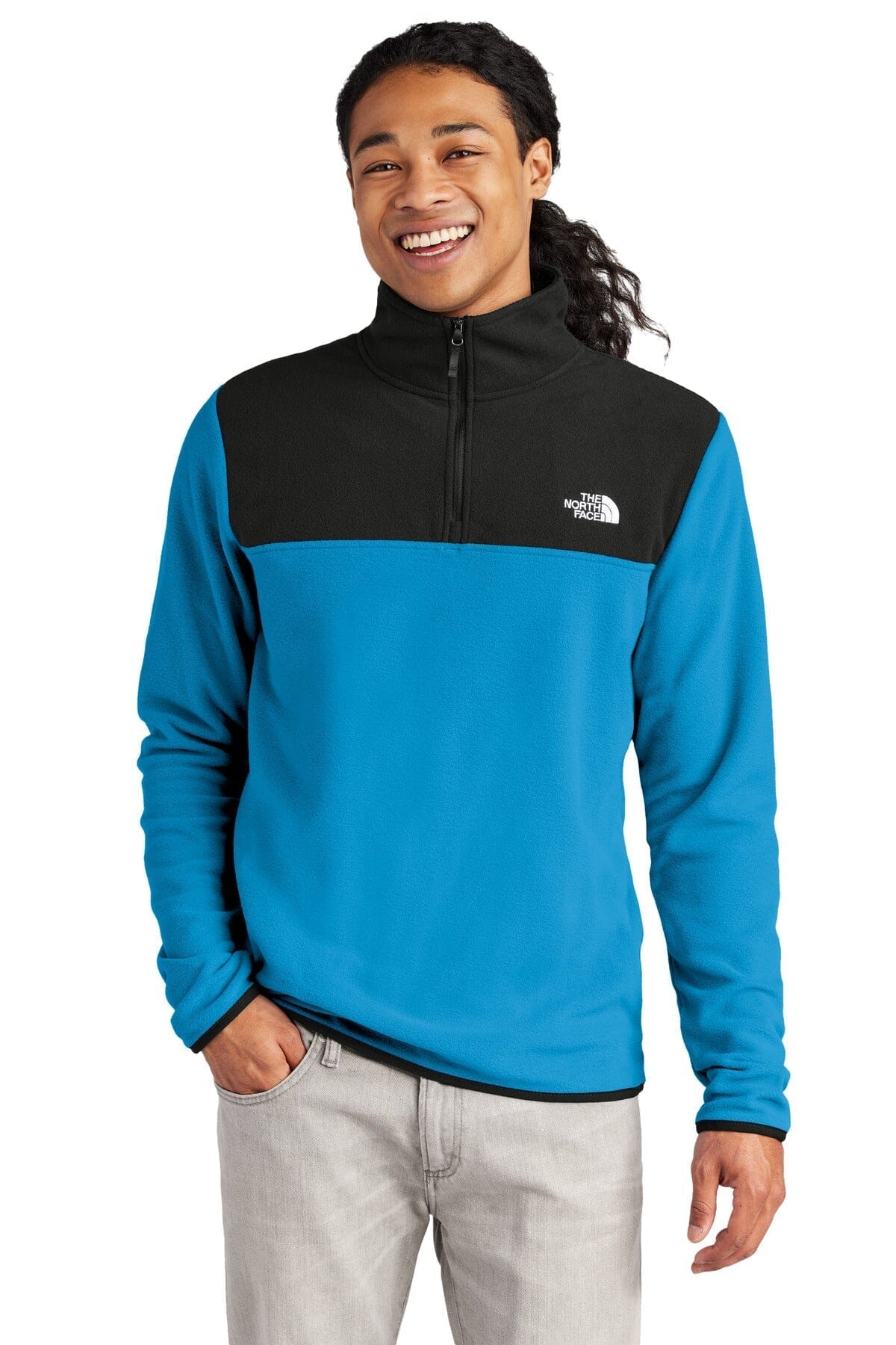 TNF ® férfi Glacier mikropolár negyedcipzáras felső