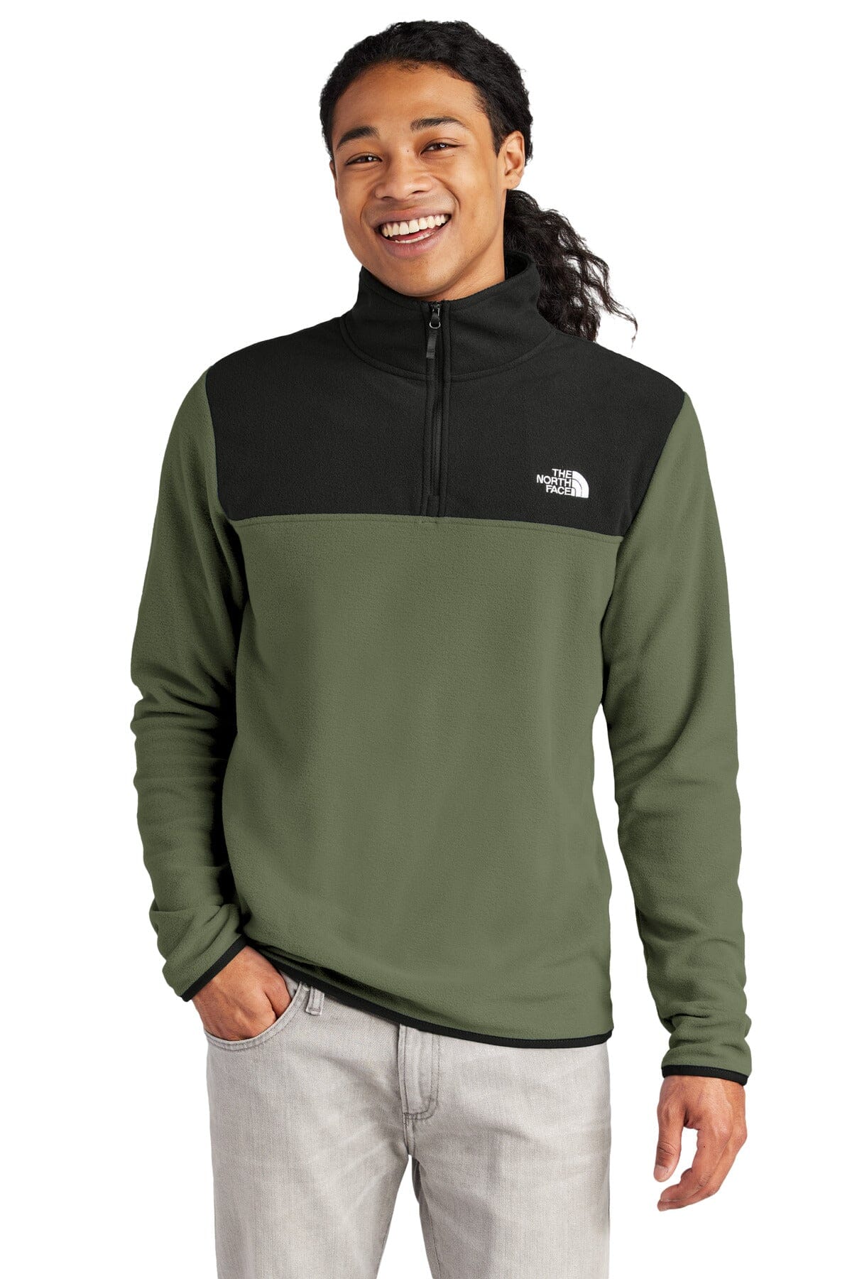 TNF ® férfi Glacier mikropolár negyedcipzáras felső