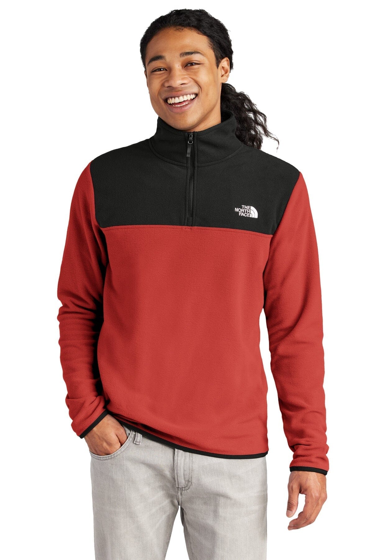 TNF ® férfi Glacier mikropolár negyedcipzáras felső