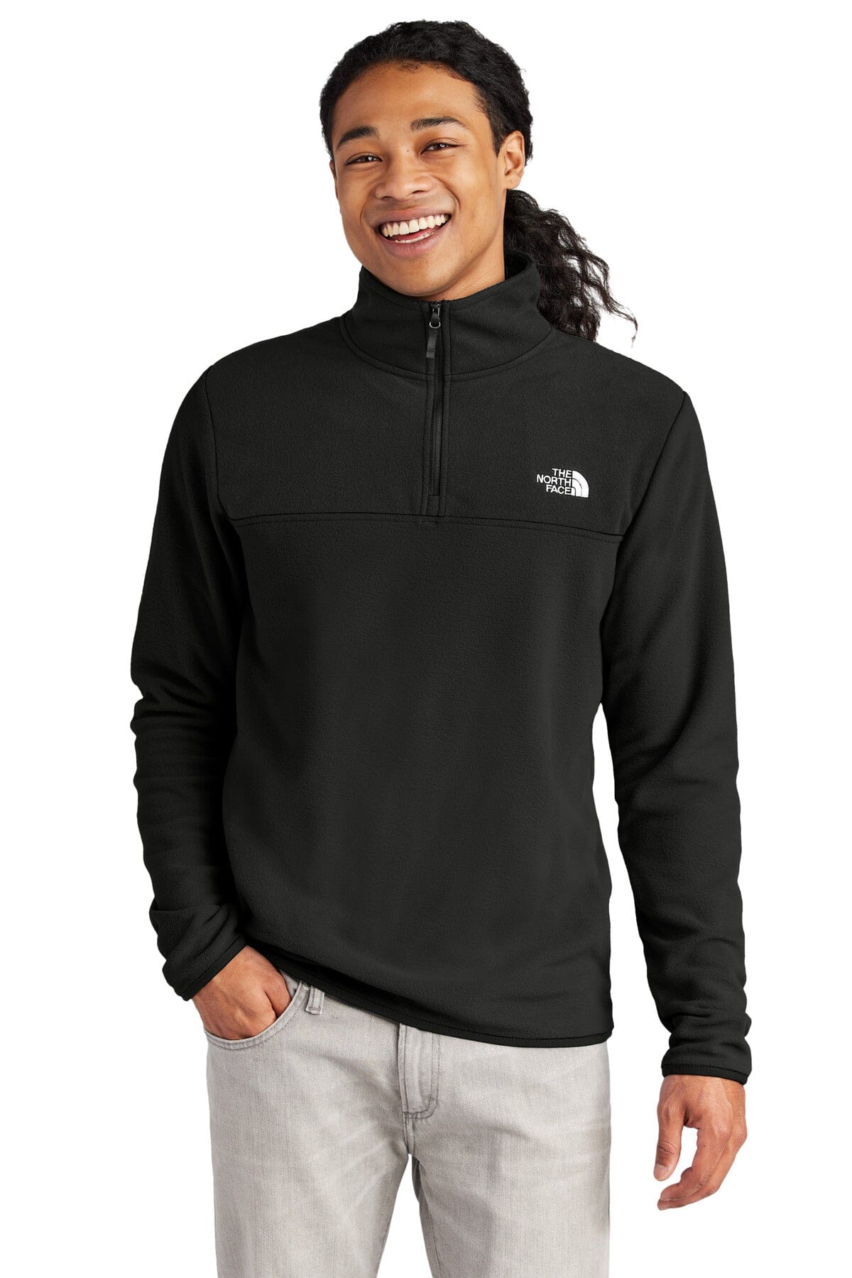 TNF ® férfi Glacier mikropolár negyedcipzáras felső